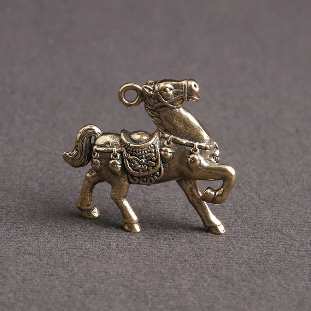 Brass to Do The Old Ma Yuan Bao Car Key Chain Pendant Immediately Rich Fortune Creative Pendant Stall Supply Wholesale