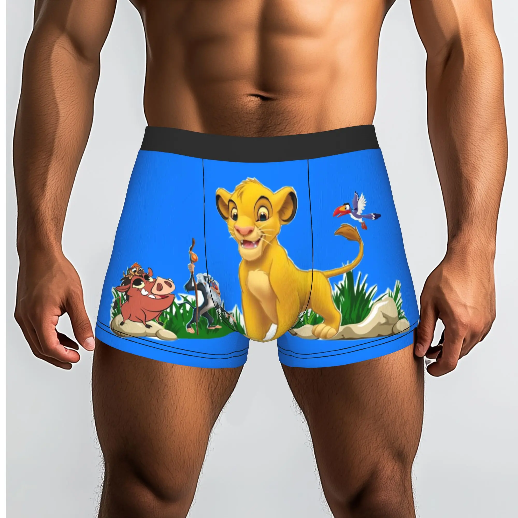 Customized The Lion Cartoon K-Kings Underwear Male Printed Anime Boxer Shorts Panties Briefs Breathable Underpants
