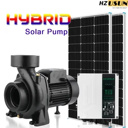 2 HP DC AC Solar Powered Surface Centrifugal Water Pump Agriculture Irrigation High Water Flow Hybrid Solar Pumping Controller