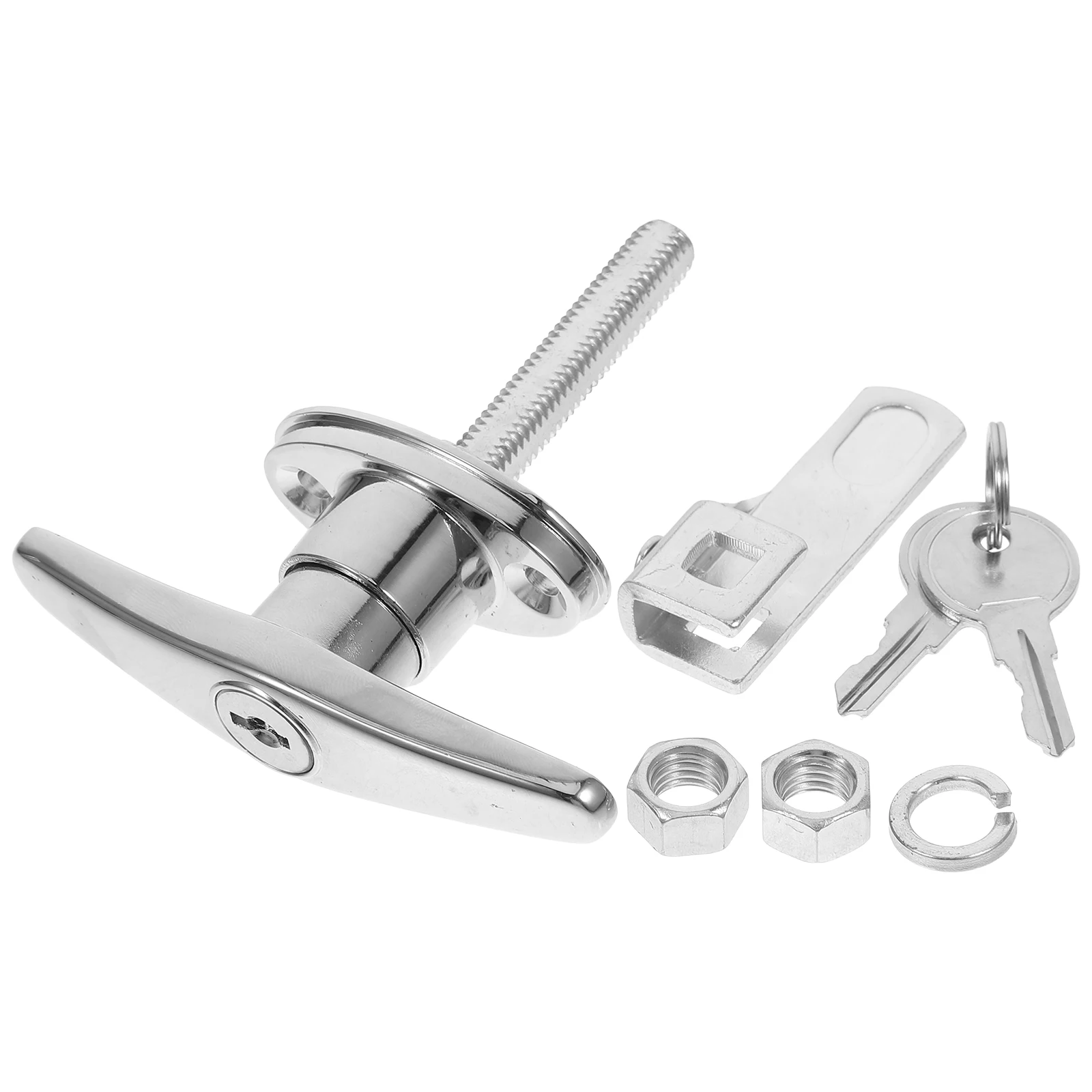

T Shaped Handle Lock Set for Garage Barn Gate Doors with Keys Strong Metal Locking Mechanism Easy Operation Barn Handle Locks