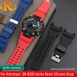 For Casio Astronaut G-SHOCK Series GR-B200 Watch band Men's Notched Sports Resin Silicone Watch Strap Blue waterproof Bracelet