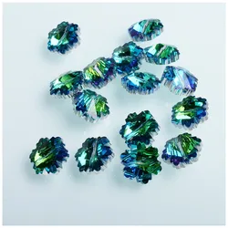 5Pcs 14mm Snowflake Shape Crystal Glass Loose Spacer Beads For Women Jewelry Making Necklaces DIY Earring Findings Accessories