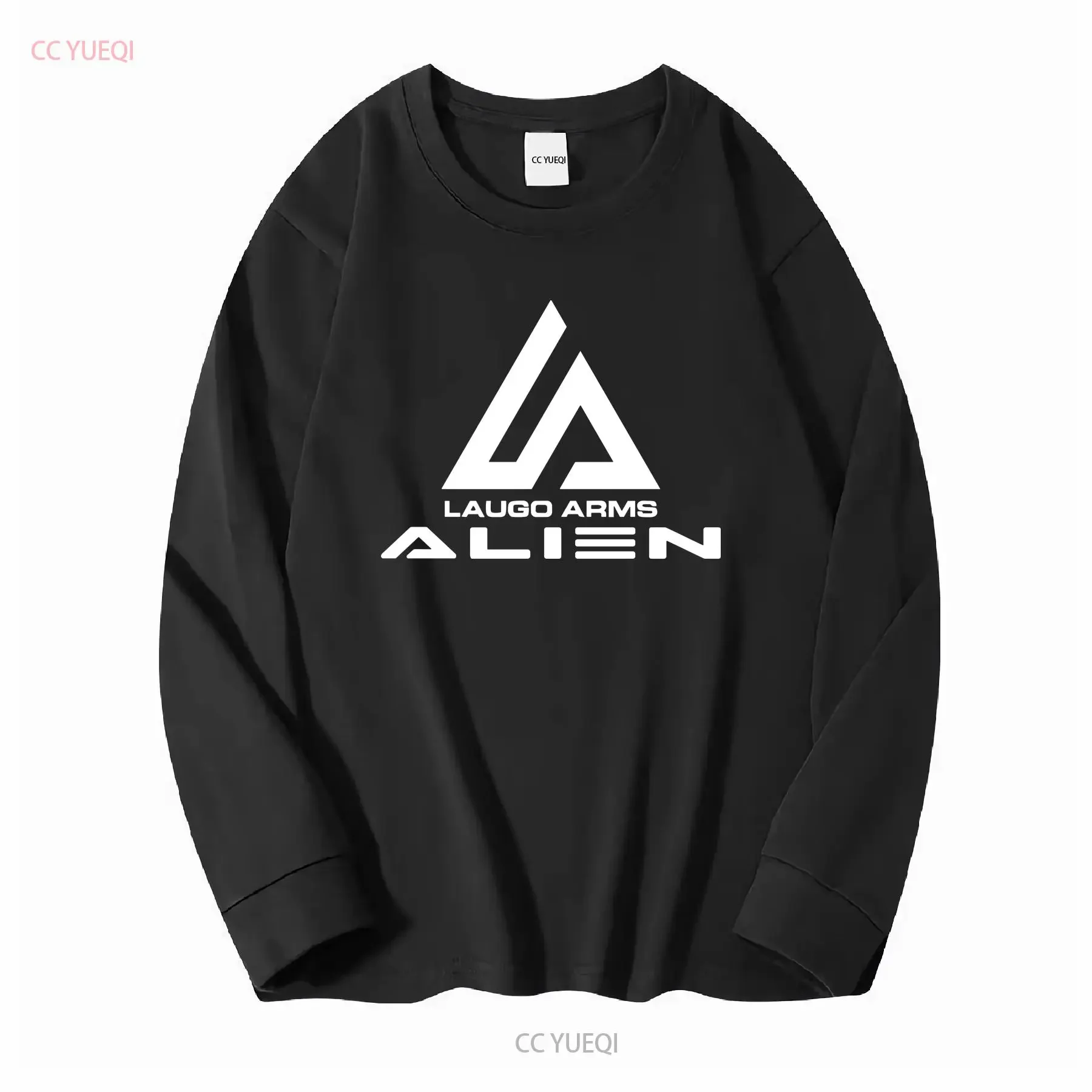 Laugo Arms Alien Pistol Logo T Shirt American Size S 5XL vintage Washed fashion Unisex Slightly streetwear Versatile Stretched view 3
