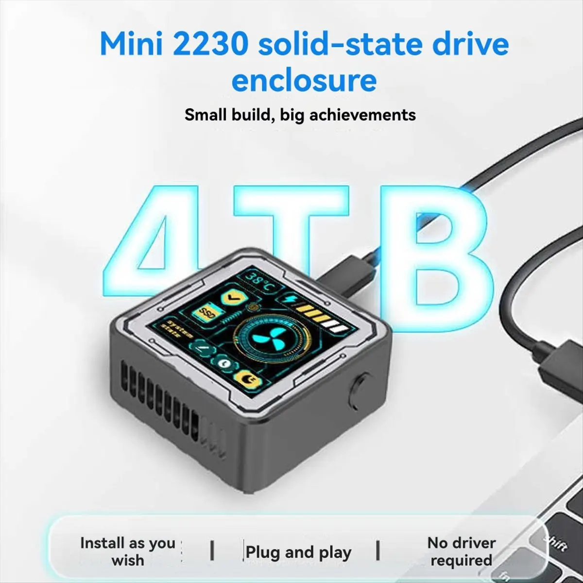 ■★New Arrival Fashion  NVMe 2230 Hard Disk Case M.2 Solid State Box Mobile Solid State Drive Case Mobile Phone PC External Mobil