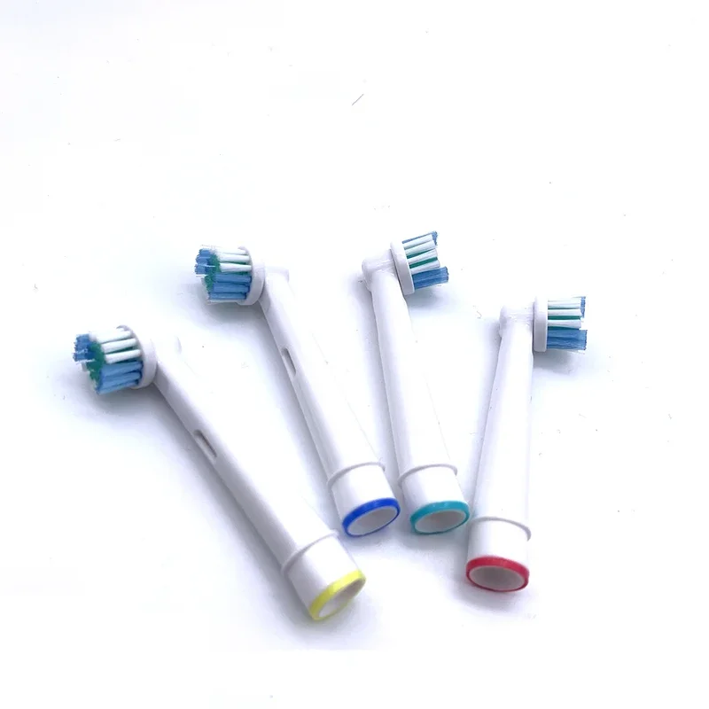 4Pcs Electric Toothbrush Replacement Precision Brush Heads Refill For Oral B Sensitive Clean Refills Heads SB-17A With 4pcs Caps