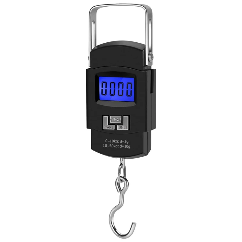 

Electronic Digital Scale Hanging Scale 50kg 10g Fishing Luggage Travel Weighing Steelyard Hook Kitchen Weight