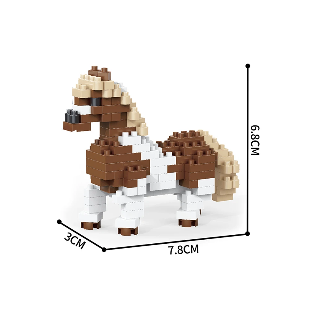 WIST BUILT Leeuw Tijger Giraffe 3D Dieren Micro Bouwsteen Speelgoed-Creatieve Desktop Decor, Puzzel Kerst Verjaardagscadeaus voor Kinderen