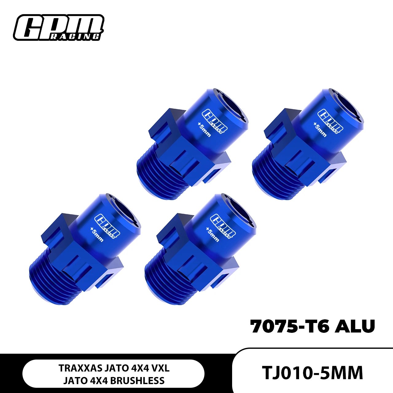 

GPM 7075 Alloy 17mm Wheel Hubs Widen 5mm For TRAXXAS 1/8 JATO 4X4 VXL 9086