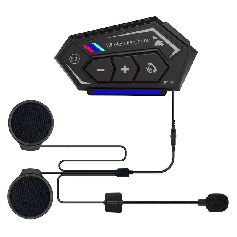 

Мотоциклетные наушники с автоматическим ответами и поддержкой аккумулятора 1000 мАч, Bluetooth-гарнитура с длительным режимом ожидания для мотошлема