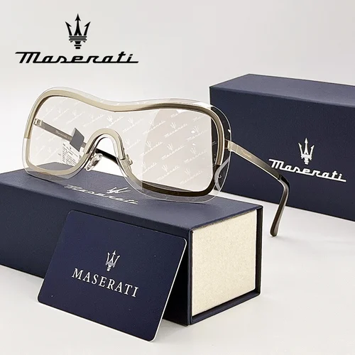 Imagen 2 del producto MASERATI Gafas de sol Nuevas gafas de moda Elegantes sin marco Sombras con montura de metal para hombres Mujeres Cool Pose Diseño de moda 10785