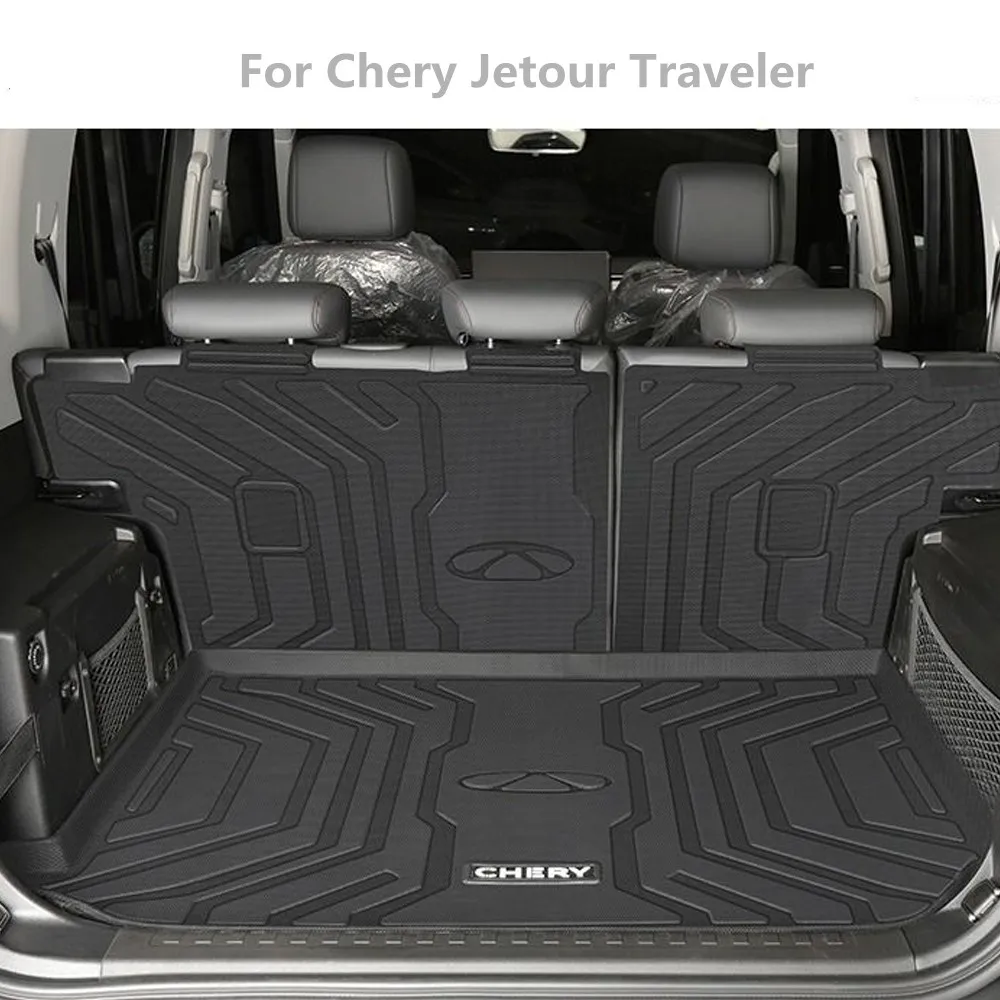 

For Chery Jetour Traveler Trunk Mat 2024 TPE Trunk Mat Full Surround 2023 Waterproof Decorative Interior Modification