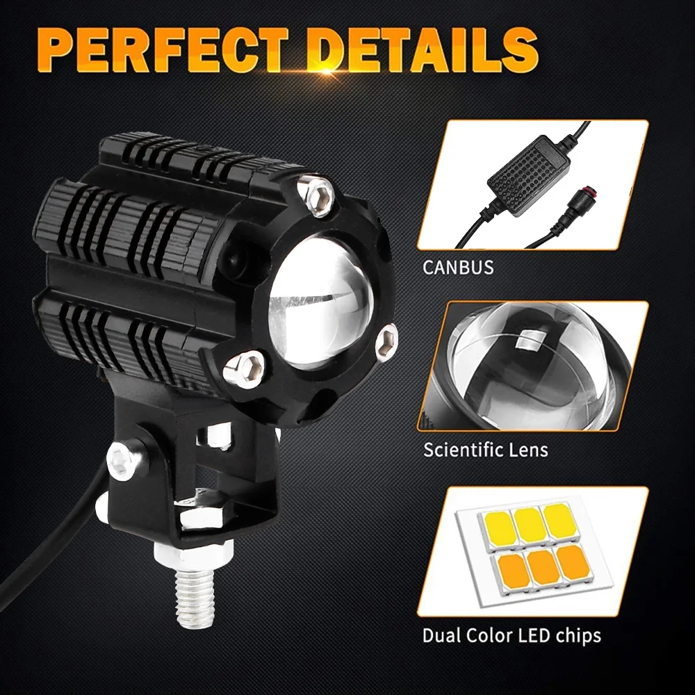 50 Watt Mini Glare Driving Light V5/V6 Is Larger Than V1v2 (4 Lines) High and Low - Yellow and White