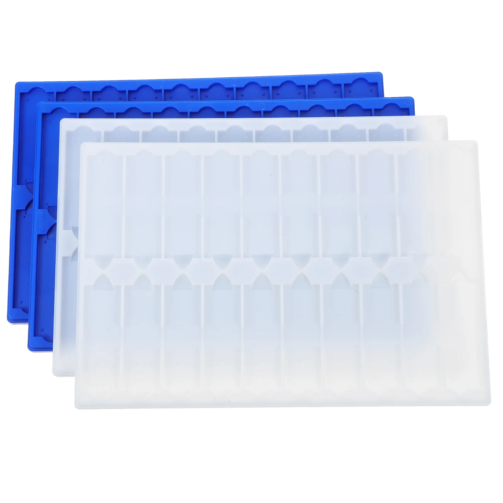 4 Pcs Slide Storage Plate Capacity Tray Microscope Plates Cardboard Holder Plastic Trays 20 Numbered Dispenser