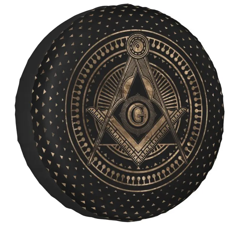 Masonic Freemasonry Spare Tire Cover for Honda CRV Freemason Mason 4WD 4x4 Trailer Car Wheel Protectors 14