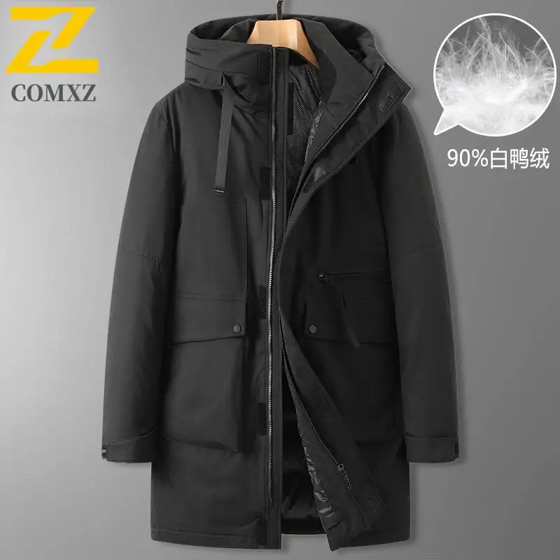 

COMXZ хлопковая стеганая куртка с капюшоном, легкая теплая куртка для путешествий, повседневная прогулочная куртка-паркер, мужская одежда для кемпинга, куртки