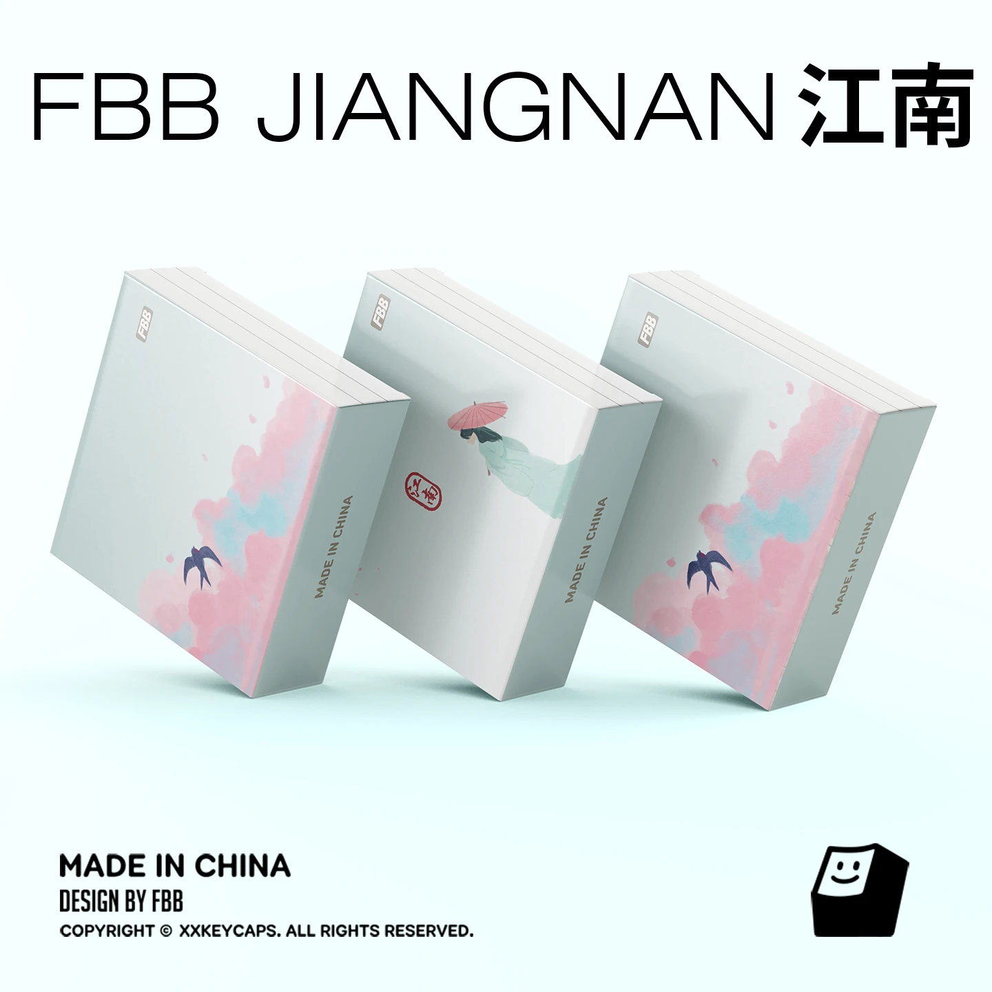 FBB أغطية المفاتيح الأصلية JiangNan مشهد صيني PBT التسامي 1.7 مللي متر لوحة المفاتيح الميكانيكية المخصصة Keycap هدية للأصدقاء