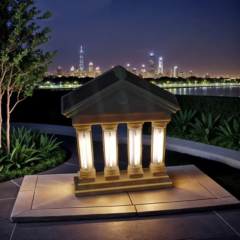 مصابيح LED خارجية فائقة السطوع مقاومة للماء تعمل بالطاقة الشمسية لحدائق الفيلات في الفناء