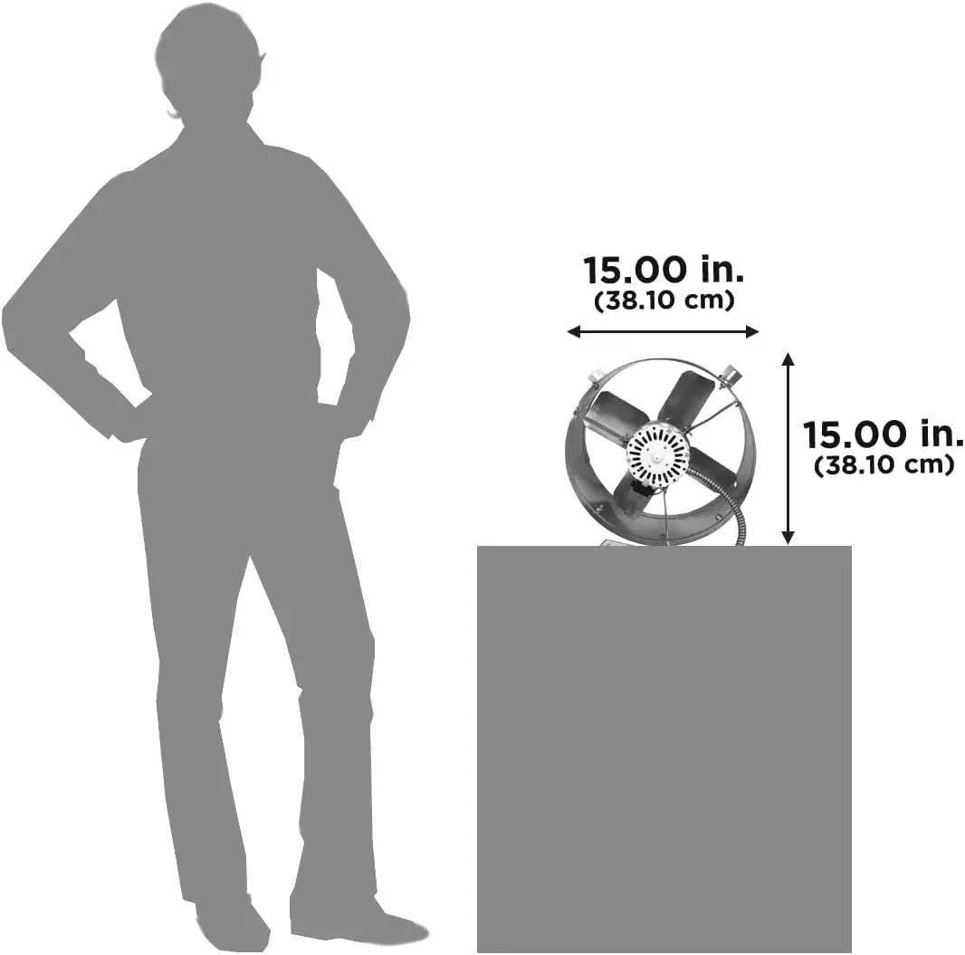 Ventilador de sótão com montagem em cabo CX2500 com motor de 3,0 A e 60 Hz e lâmina de 14 polegadas