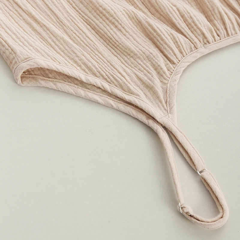 Damenkleid aus 100% Baumwolle, Musselin, Sommerkleid, Freizeitkleid, Maxikleid für Damen – Detail 3