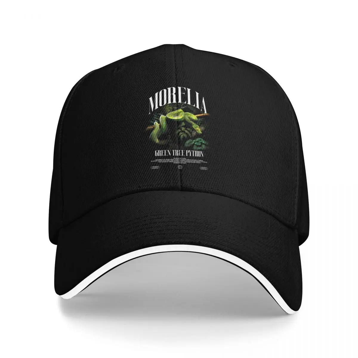 Green Tree Python Modern Streetwear Reptile Keeper Baseball Cap luxury woman cap Funny hats Men Golf Wear Women's