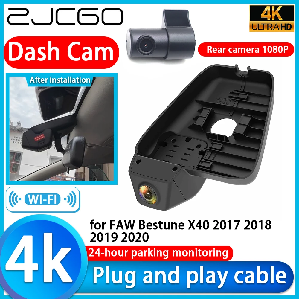 ZJCGO para FAW Bestune X40 2017 2018 2019 2020, Cámara para Auto DVR 4K, Cámara de Tablero 2160P con Lente Sony, Grabación de Video con Monitorización 24h