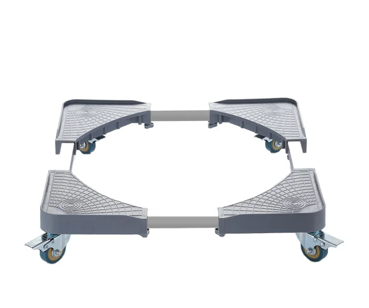 세탁기 건조기 브래킷 이동식 냉장고 기계 받침대 조절 가능한 세탁기 스탠드 바퀴 포함