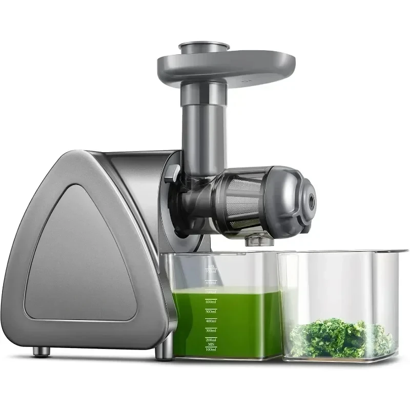 Slow Masticating Juicer Machines with Reverse Function Quiet Motor High Juice Yield Jug Brush Cleaning