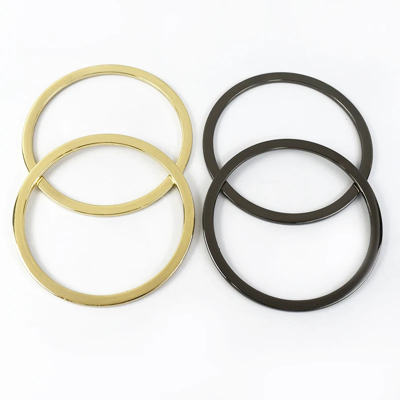 

2Pcs Deepeel 8cm Fashion Metal O Ring Bag Handle Women Handbag Wrist Loop Purse Frame DIY Decoration Craft Hardware Accessories