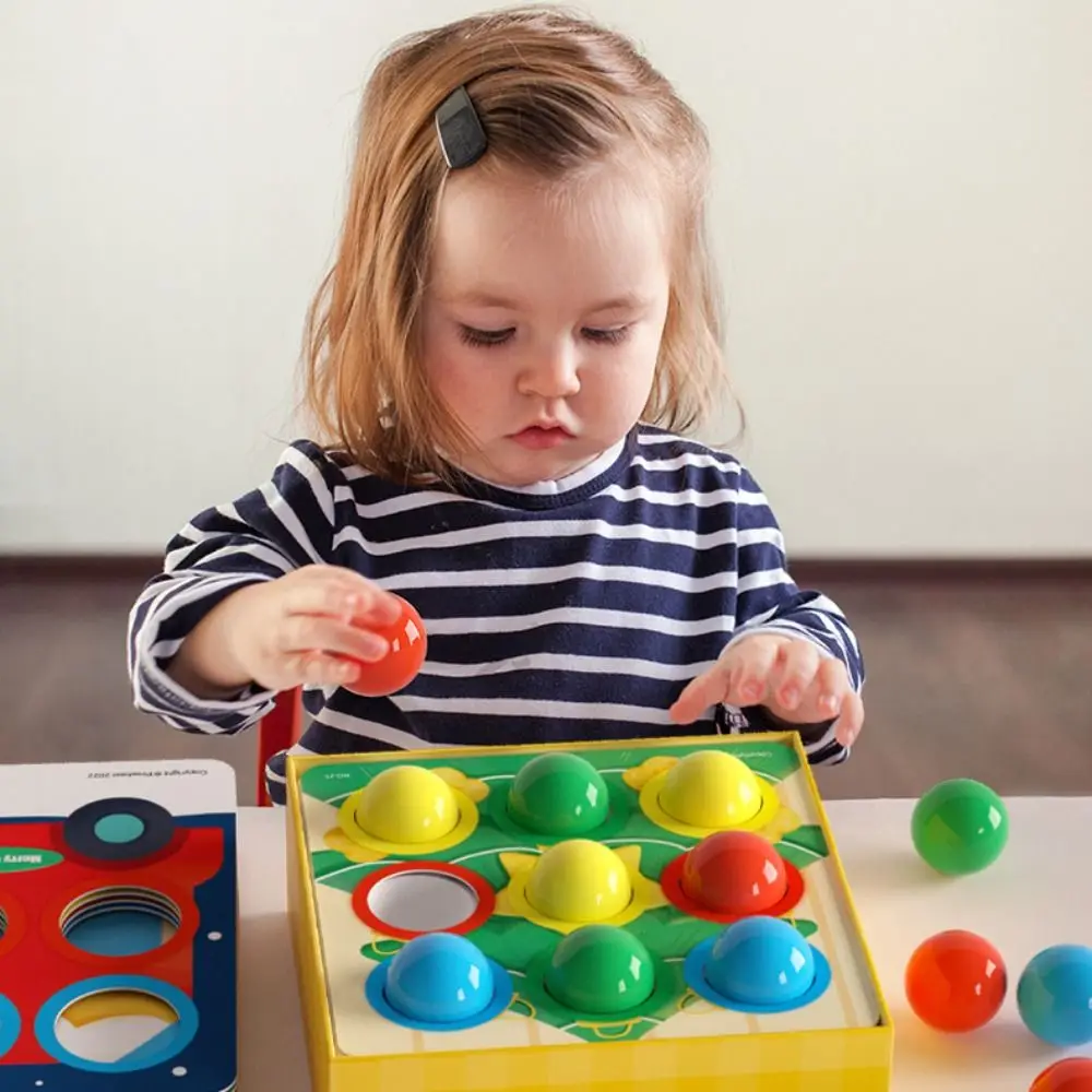 Educazione precoce Montessori Giocattoli per bambini Particelle di grandi dimensioni Capacità pratica Puzzle Giochi da tavolo Selezionatore di forme Portatile