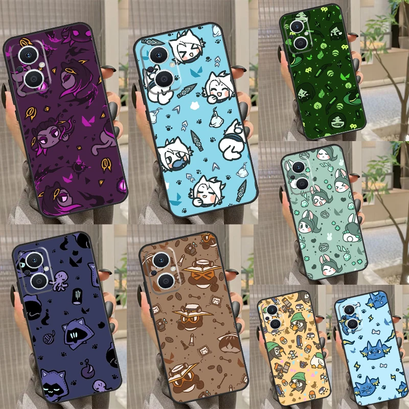 Valorant Game Character Art Phone Case For OPPO Reno 5Z 4Z 2Z 8T Reno 4 5 6 7 8 Lite OPPO Find X6 X5 Pro X2 X3 Neo Lite