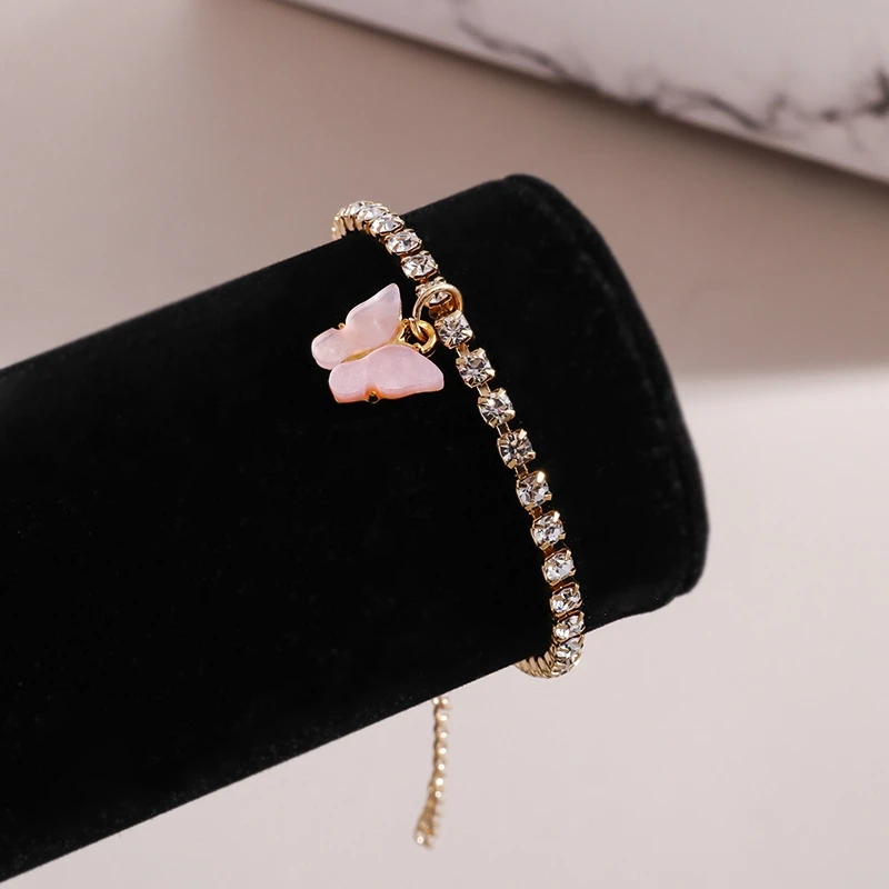Aihua Neue Glänzende Kubische Tennis-Ketten-Schmetterlings-Armbänder für Frauen Sommer Strand Verstellbare Armbänder Geburtstagsparty-Schmuck – Detail 20