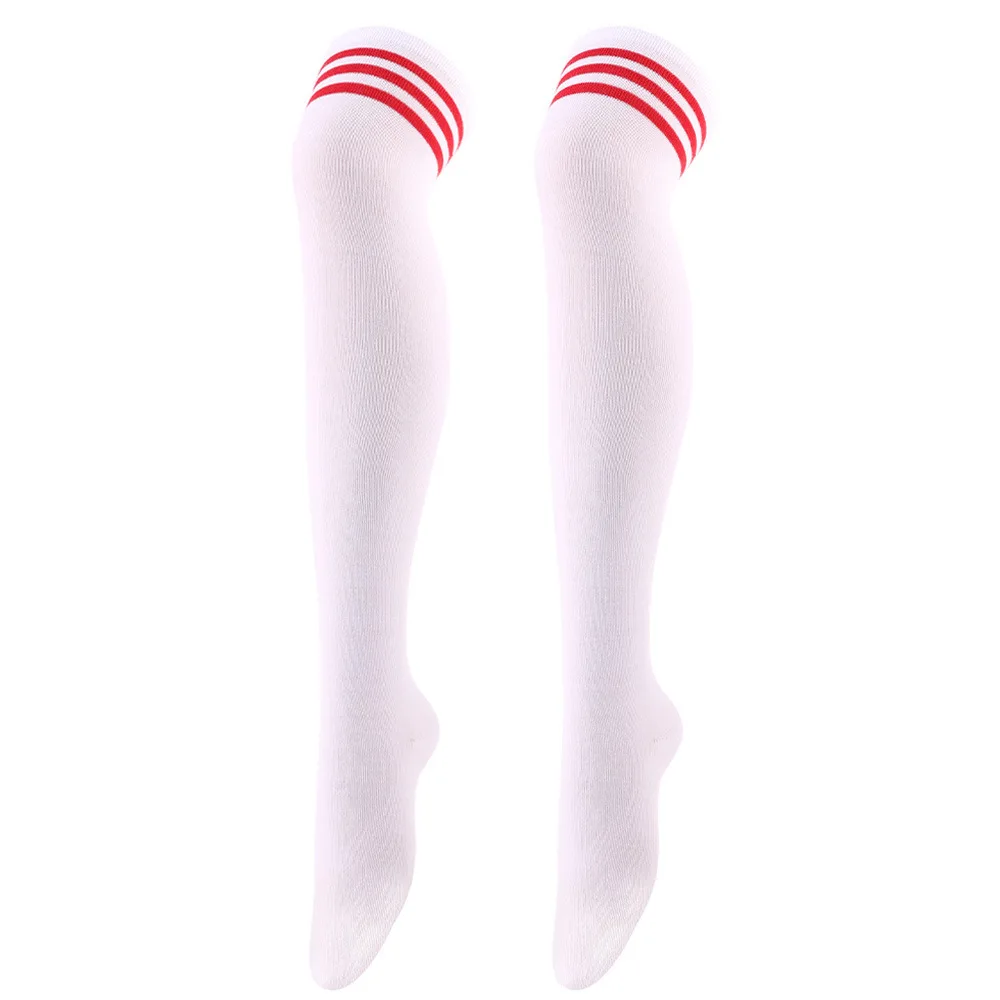 Frauen JK Strümpfe Halloween Party Cosplay Socken Über Knie Oberschenkel Socken Warme Strumpf Frauen Boot Socke Triple Streifen Lange Socken – Detail 20