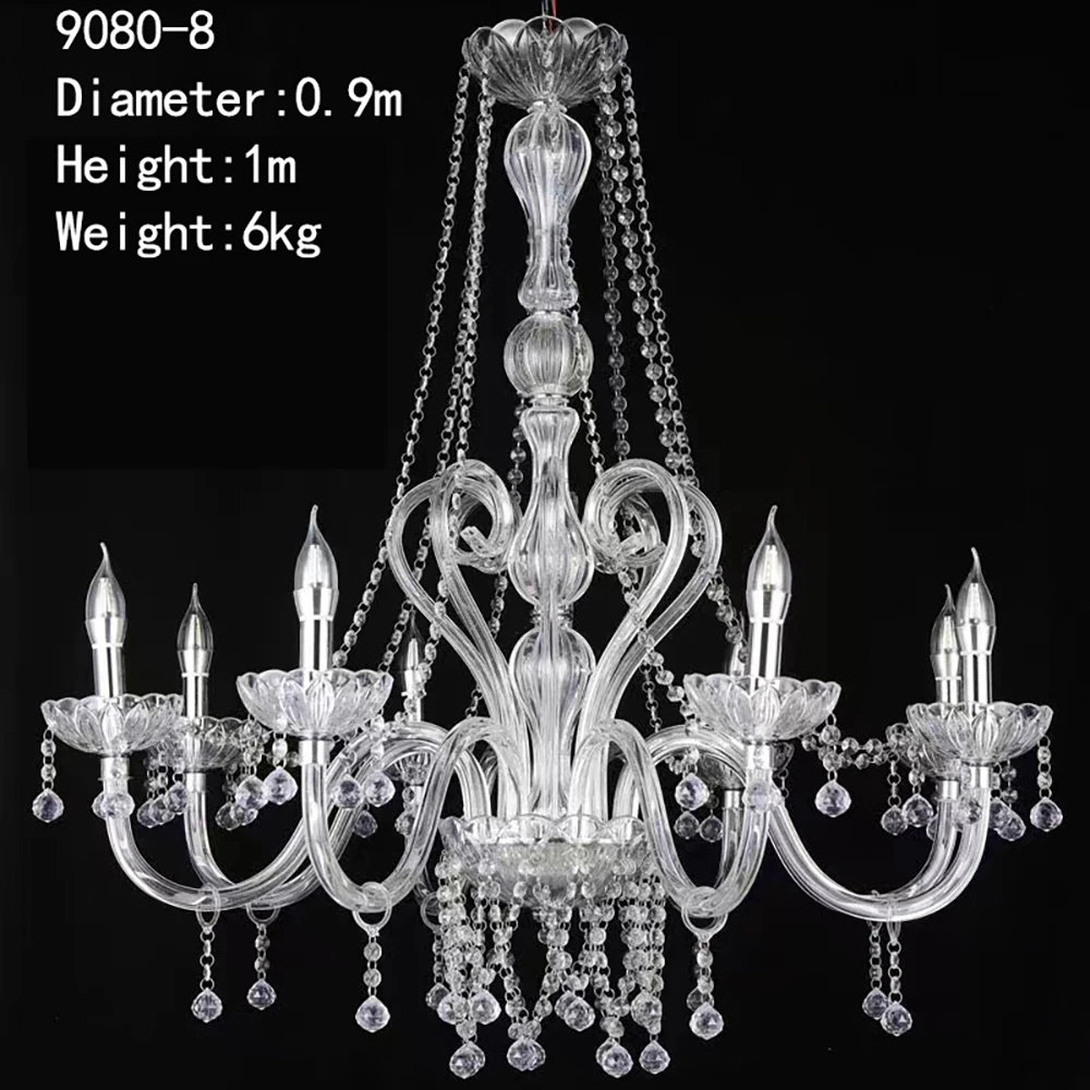 Fashion European light luxury life Simple modern hotel restaurant Postmodern crystal chandelier