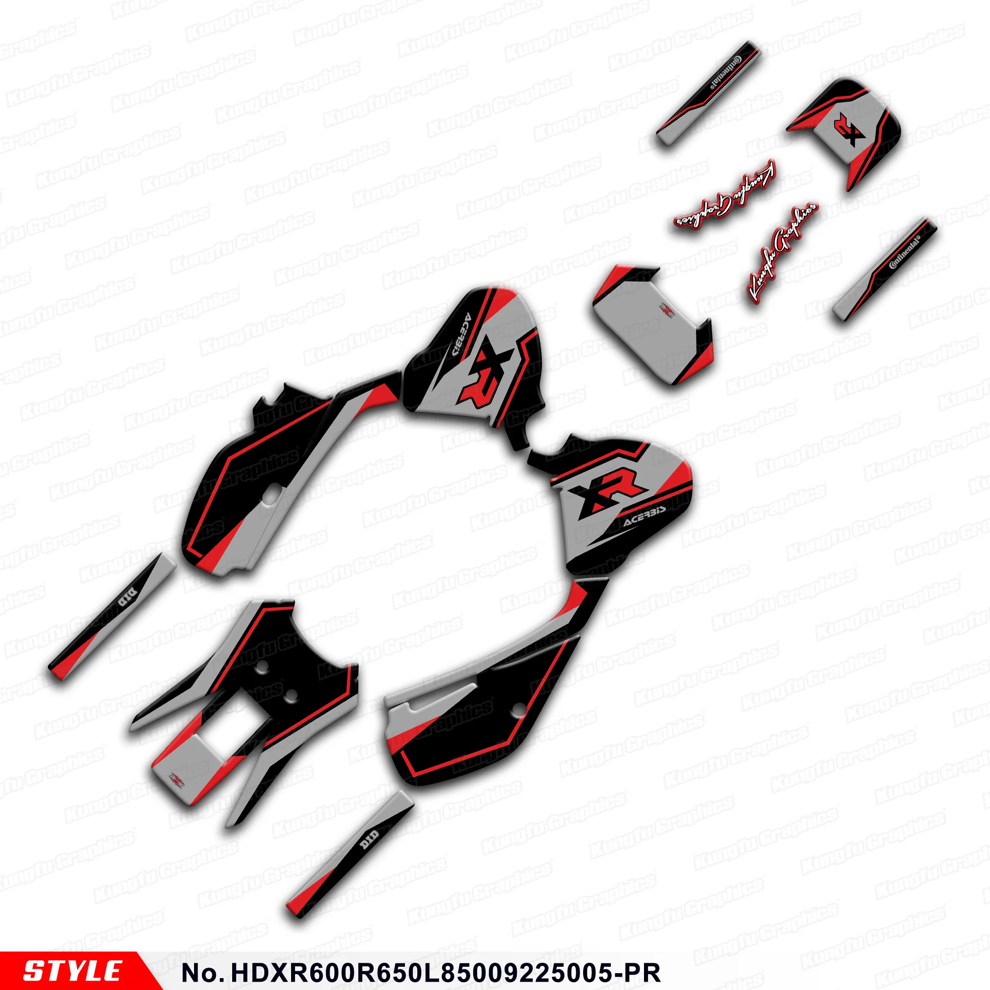 

Комплект графических наклеек JY RACING для HONDA XR600R XR650L XR 600R 650L 1985-2025, HDXR600R650L85009225005-PR