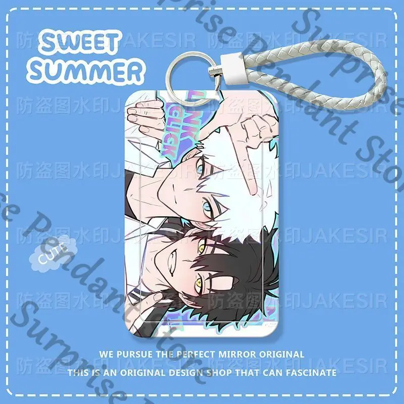 لينك انقر أنيمي ambitus انزلاق غطاء بطاقة الأكمام بطاقة الهوية الغطاء الواقي تخزين بطاقة الحرم الجامعي مستوى المظهر العالي