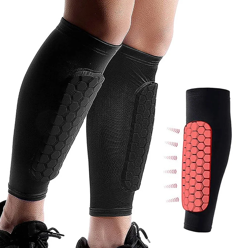 Honeycomb Soccer Shin Guards Football Shields Sports Legging Shinguards Leg Sleeves Protective Gear Shank Protector