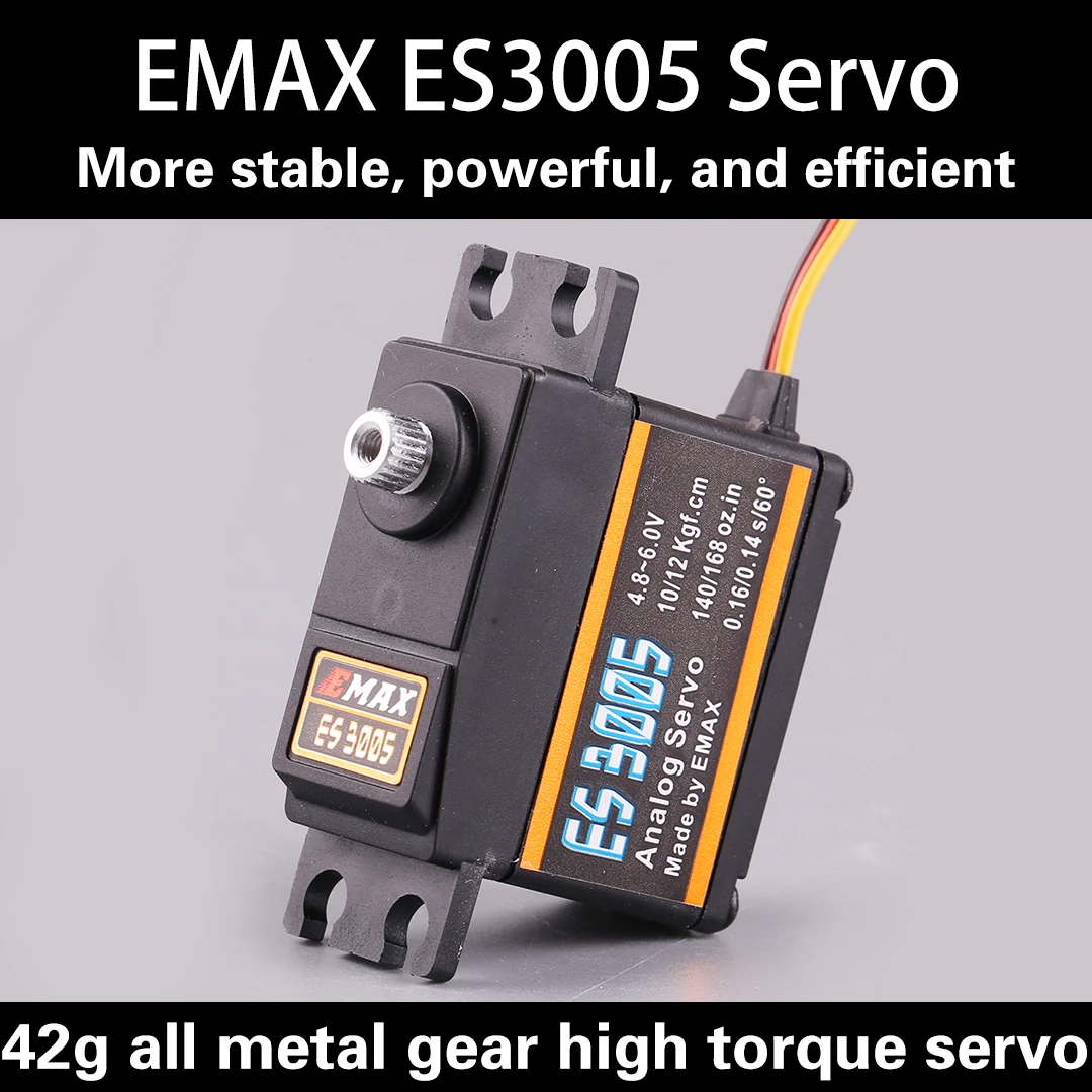 Original EMAX ES3005 Metal Analog Servo42g Waterproof Servo with Gears for RC Car Helicopter Boat Airplane Parts Accessorie DIY