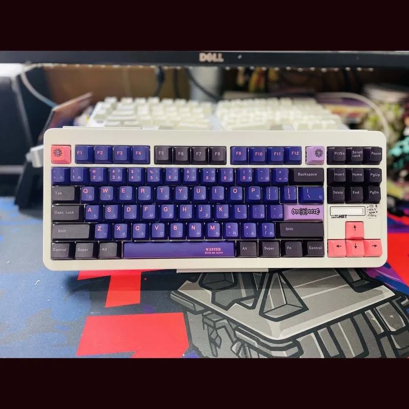 Mechanical Keyboard Keycaps 130 Keys Pbt Five Sided Thermal Sublimation Original Factory Height Anime Game Peripheral Keycap