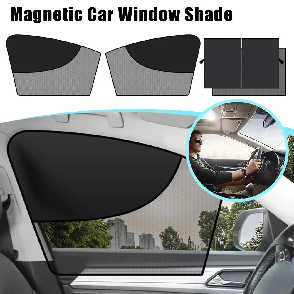 Car Sunshade Covers Cover Universal Windscreen Folding Magnetic Mosquito Accessories Reflector Visor Auto Windshield Net L1k7