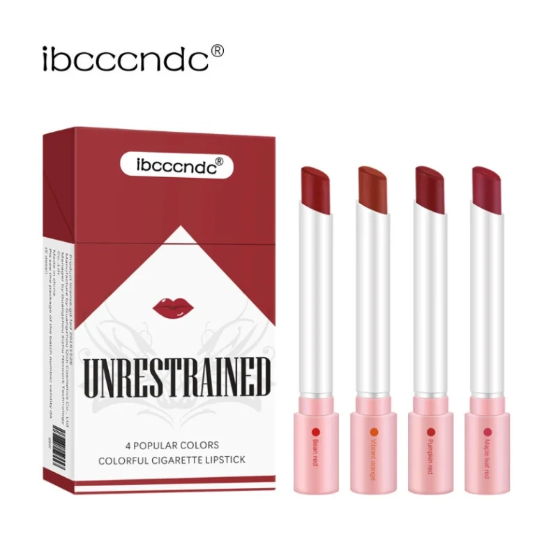 Ensemble de lèvres imperméables à 4 bâtons durables – Rouge à lèvres mat longue durée avec finition transparente – Cadeau parfait pour la Saint-Valentin pour elle