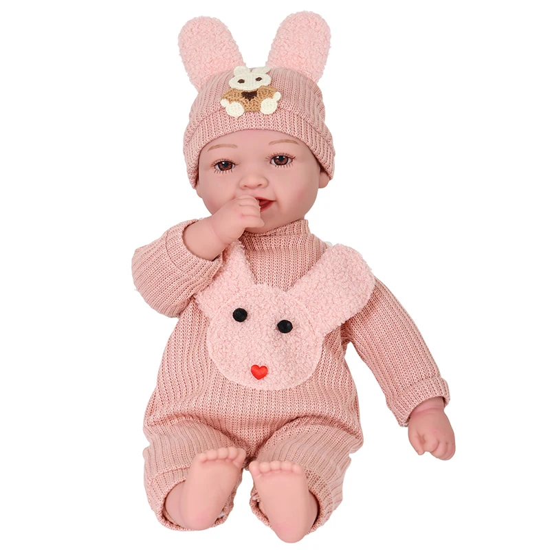 

17-дюймовая милая кукла реборн, включая комплект одежды, виниловый материал, мягкое тело из ткани, детский подарок, праздничный подарок