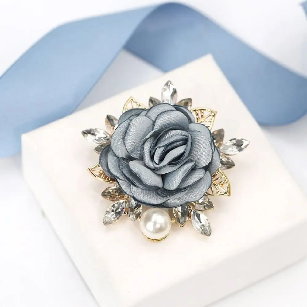 Новая женская тканевая брошь с цветком, модный аксессуар для одежды, булавка для свитера, пальто, аксессуары для костюма ручной работы, броши