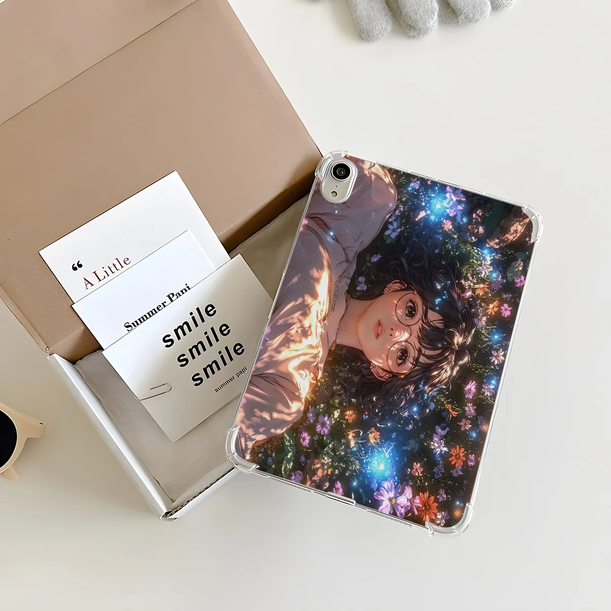 Cartoon Girl Tablet Case For iPad Pro 12.9 13 11 inch 9.7 iPad 11 10.9 6 5 10.2 4 3 2 Air 13 11 2 1 Mini 7 6 5 4 3 2 Cover Funda