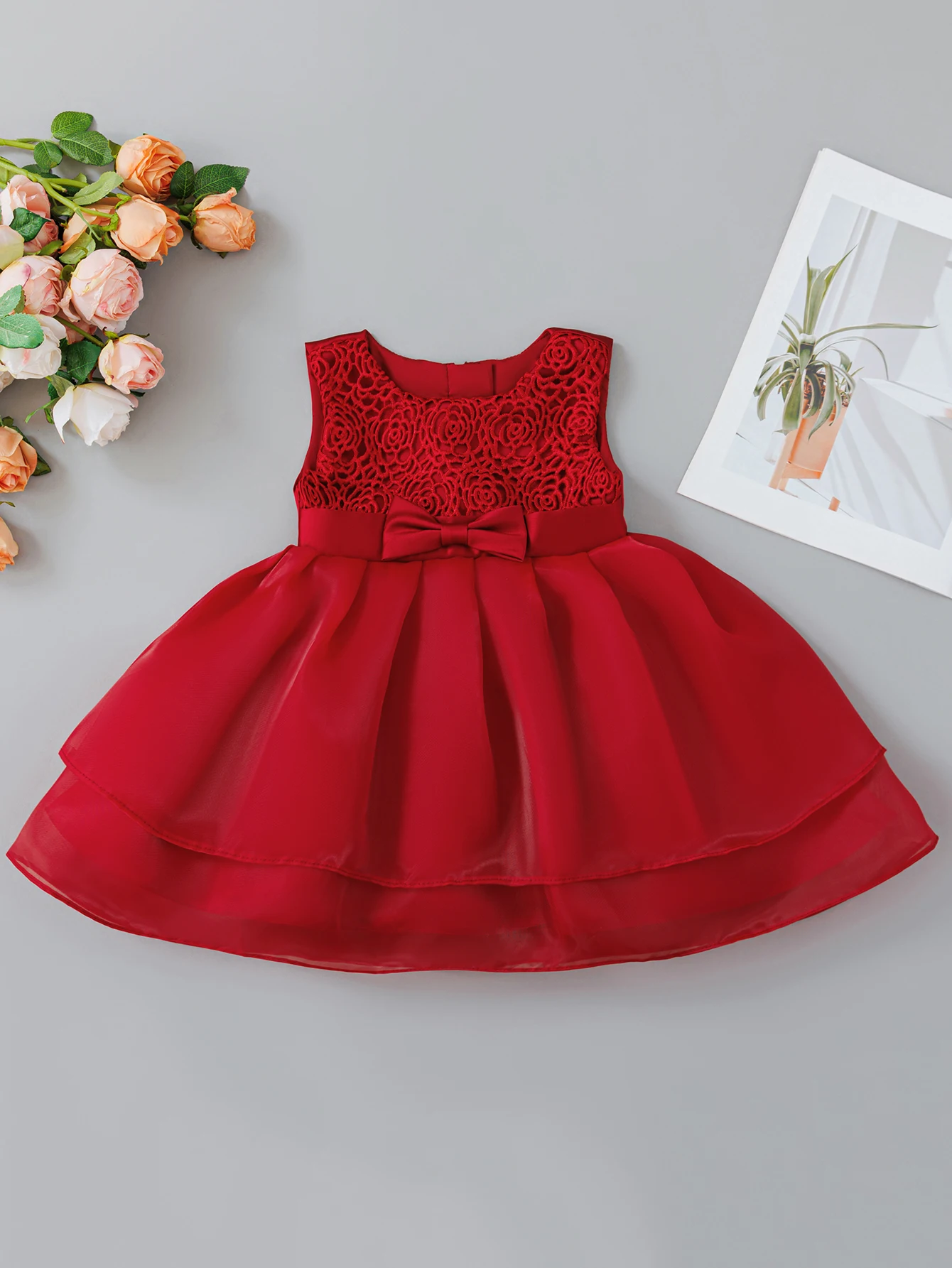 

Платье для девочек 3-24 месяцев, винно-красное платье для одного года, детское платье в полнолуние, детское платье