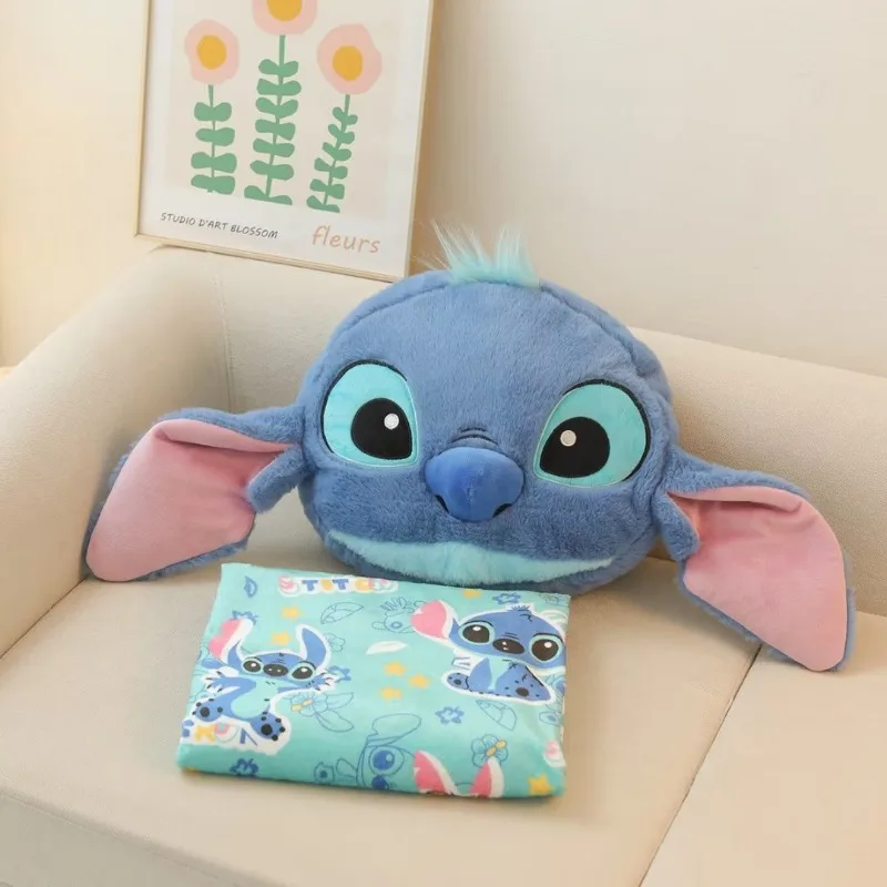 Disney Stitch Seat Belt Cover Cushion Pillow Cartoon Seatbelt Shoulder Pad Protector Soft Plush Anime Car Interior Decoration