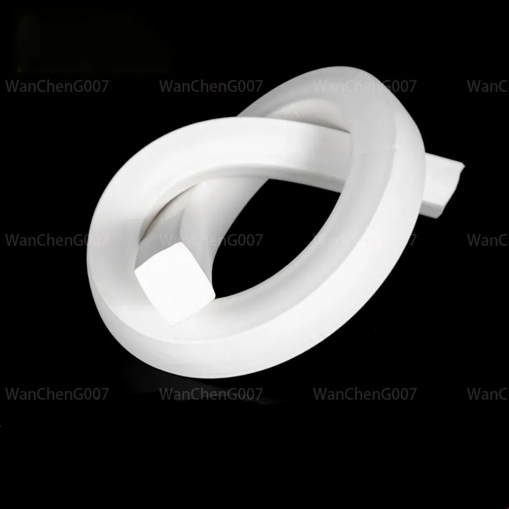 

White Square Silicone Sponge Strip, Foam Gasket Trim Seal, Foam Rubber, Doors and Windows, 1/5 Meter