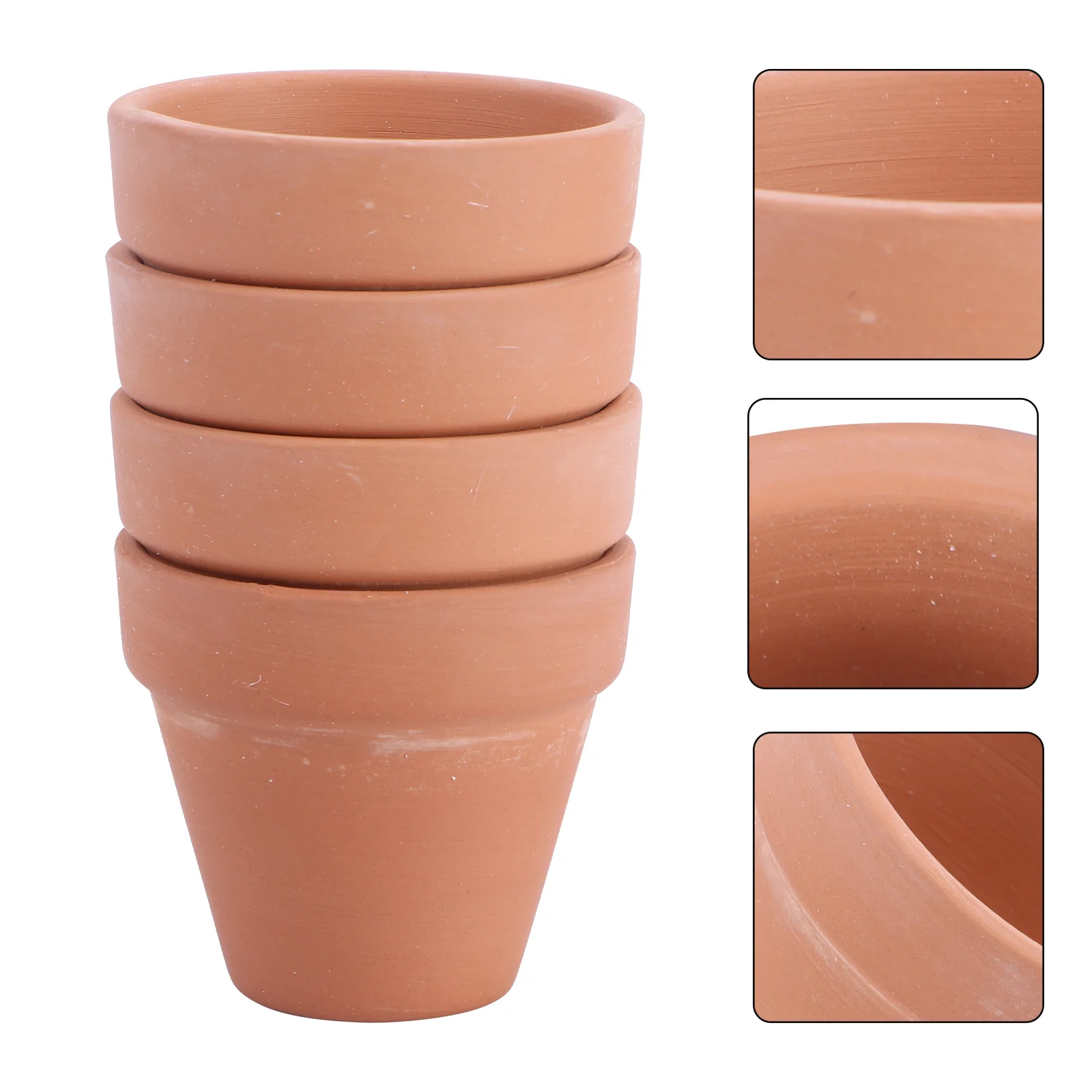 10 Pcs Mini Plant Pots Small Terracotta Flower Vase Ceramics Draining Holes Herbs Crafts Gifts Decorations Home