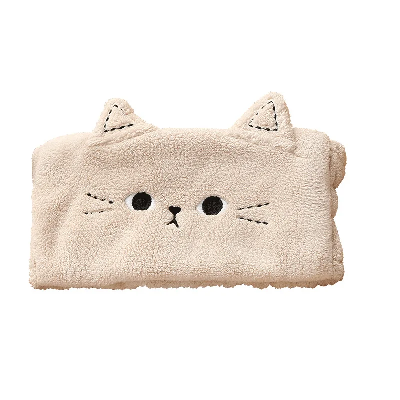 Cat Coral Fleece Head Bands for Women Cute Soft Hair Bows Headband Hairbands Wash Face Make Up Turbans Bandage Girls Accessories