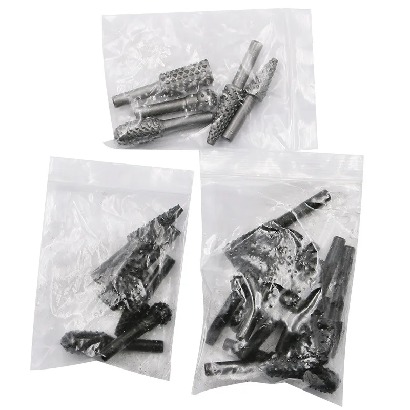 5PCS Woodworking Shaped Rotary File Set - Wood Carving Knife, Woodworking File, Sanding Head, Textured Rotary File