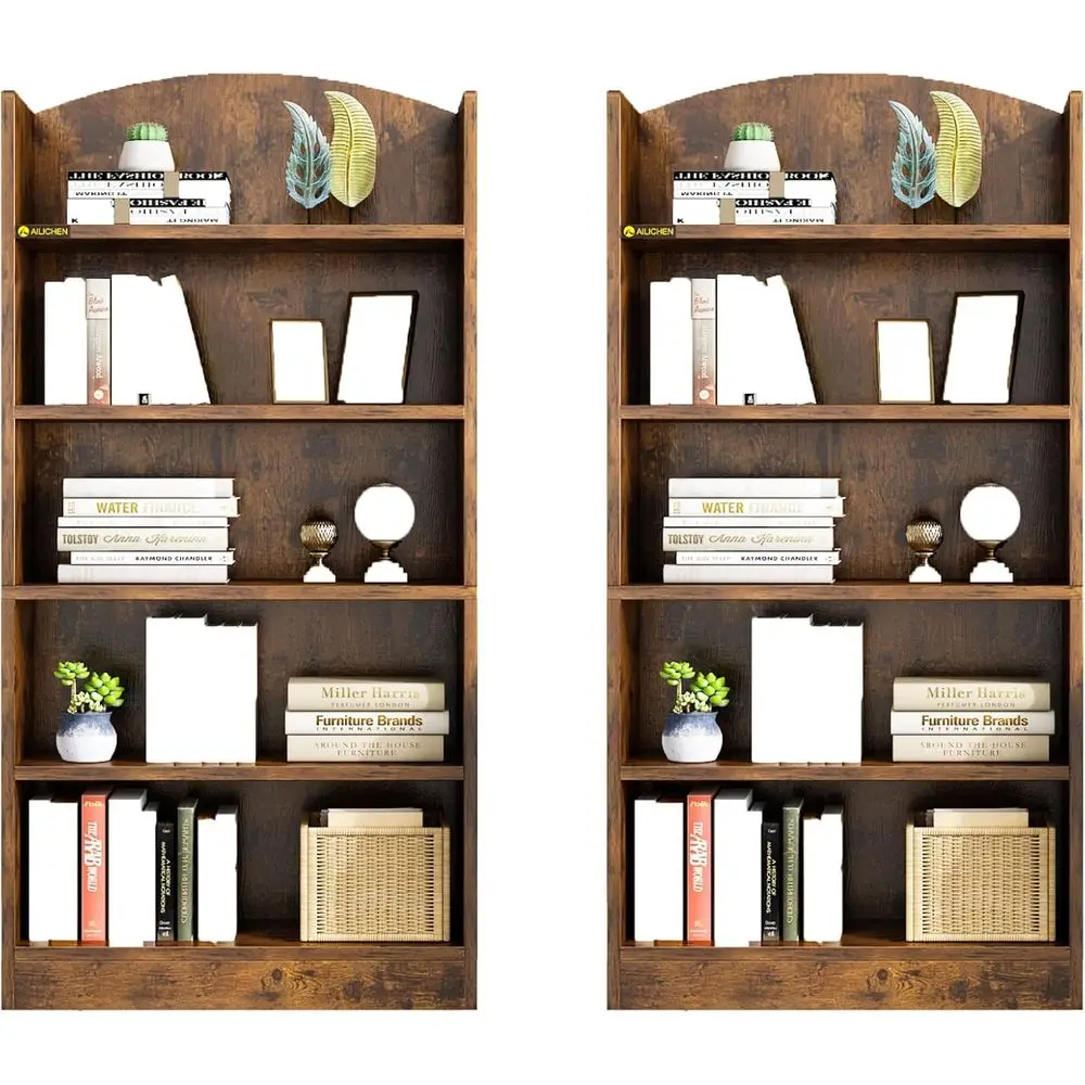 

Книжный шкаф в стиле Mid-Century Modern из дерева - открытая полка для хранения и демонстрации для гостиной, спальни